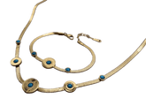 Gold & Turquoise Sun Medallion Set